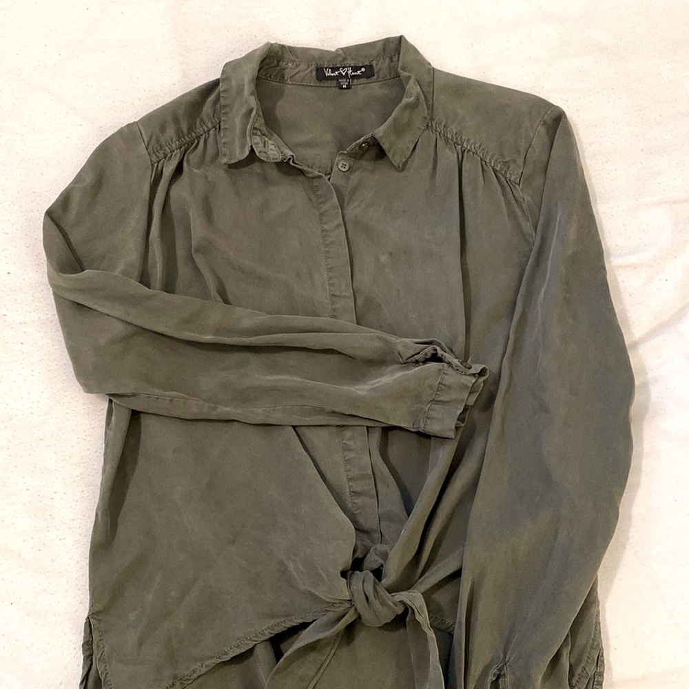 Velvet Heart front tie shacket